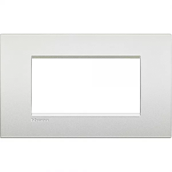 bticino-plaque livinglight air neutre 4 modules - perle blanche (lnc4804pr)