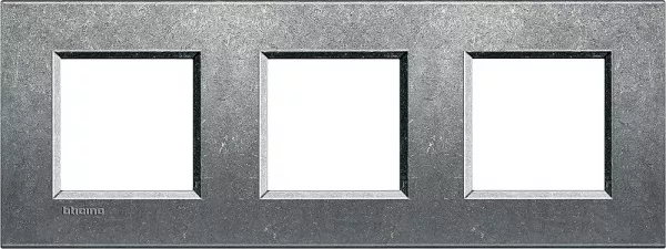 bticino-plaque livinglight naturalia 2+2+2 modules horizontal ou vertical - brut (lna4802m3na)