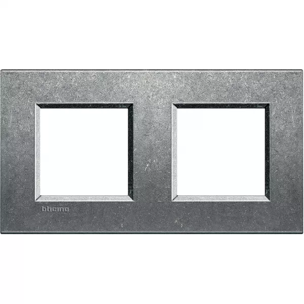 bticino-plaque livinglight naturalia 2+2 modules horizontal ou vertical - brut (lna4802m2na)