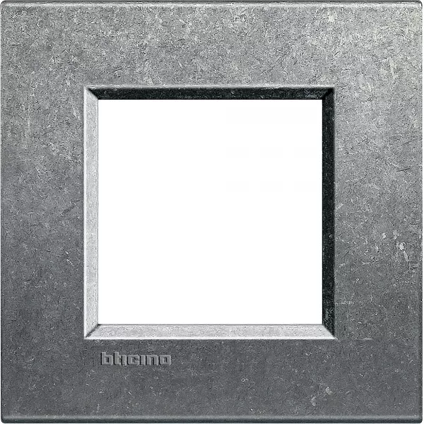 bticino-plaque livinglight naturalia 2 modules - brut (lna4802na)