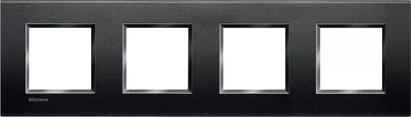 bticino-plaque livinglight neutre 2+2+2+2 modules horizontal ou vertical - anthracite (lna4802m4ar)