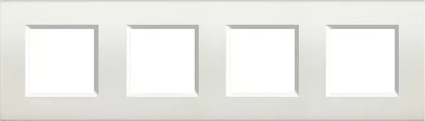 bticino-plaque livinglight neutre 2+2+2+2 modules horizontal ou vertical - blanc (lna4802m4bi)