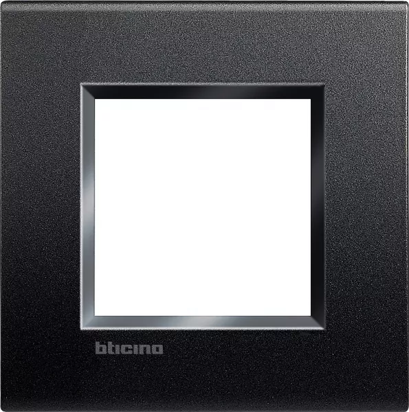 bticino-plaque livinglight neutre 2 modules - anthracite (lna4802ar)