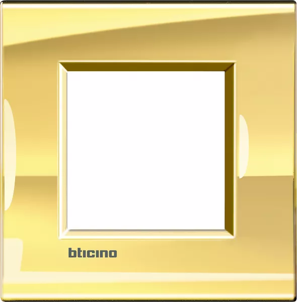bticino-plaque livinglight neutre 2 modules - or (lna4802oa)