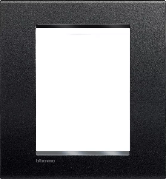 bticino-plaque livinglight neutre 3+3 modules - anthracite (lna4826ar)
