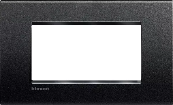 bticino-plaque livinglight neutre 4 modules - anthracite (lna4804ar)
