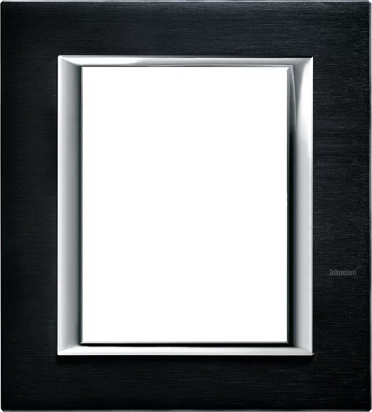bticino-plaque rectangulaire axolute aluminium bross� 3+3 modules - anthracite (ha4826xs)