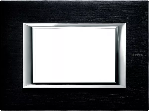 bticino-plaque rectangulaire axolute aluminium bross� 3 modules - anthracite (ha4803xs)