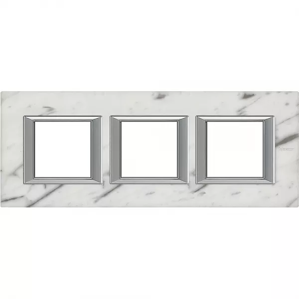 bticino-plaque rectangulaire axolute pierre 2+2+2 modules horizontal - marbre (ha4802m3hrmc)