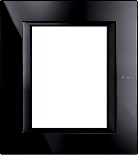bticino-plaque rectangulaire axolute verre 3+3 modules - nighter (ha4826vnb)