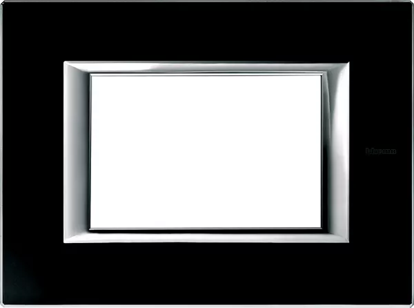 bticino-plaque rectangulaire axolute verre 3 modules - noir nuit (ha4803vnn)