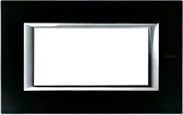 bticino-plaque rectangulaire axolute verre 4 modules - noir nuit (ha4804vnn)