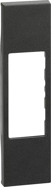 bticino-plastron de finition living now pour prise rj45 1 module - noir (btkg07)