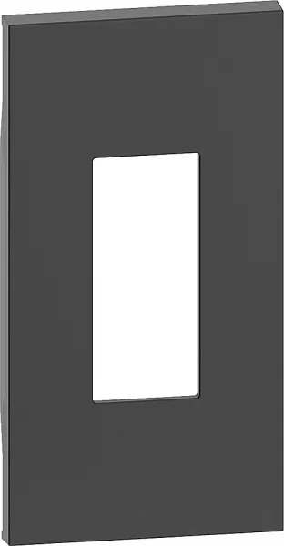 bticino-plastron de finition living now pour prise rj45 2 modules - noir (btkg07m2)