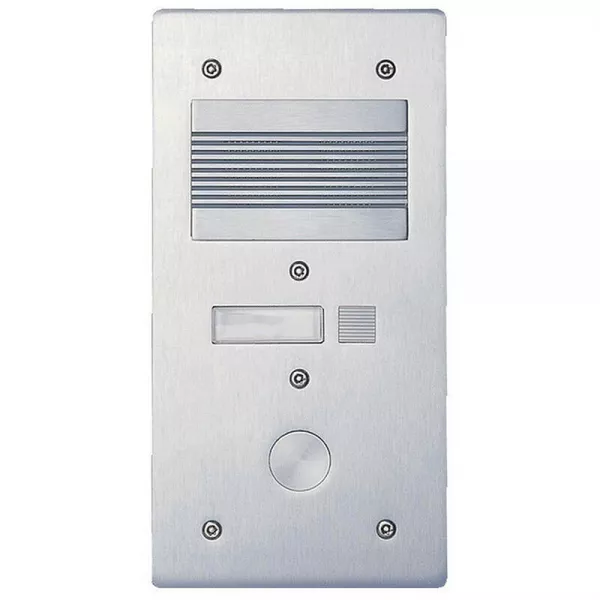 bticino-platine de rue s�rie 200 audio �troite fa�ade alu 4mm 1 appel (308201)
