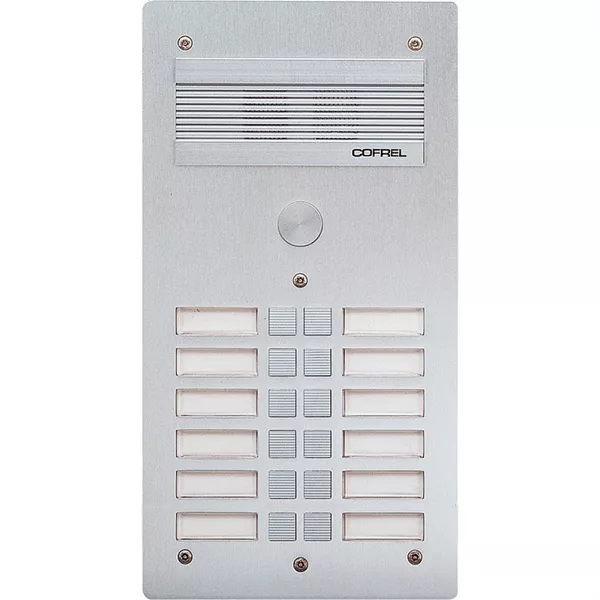 bticino-platine de rue s�rie 300 audio fa�ade alu 4mm 12 appels (308312)