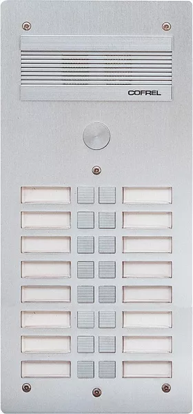 bticino-platine de rue s�rie 300 audio fa�ade alu 4mm 16 appels (308316)