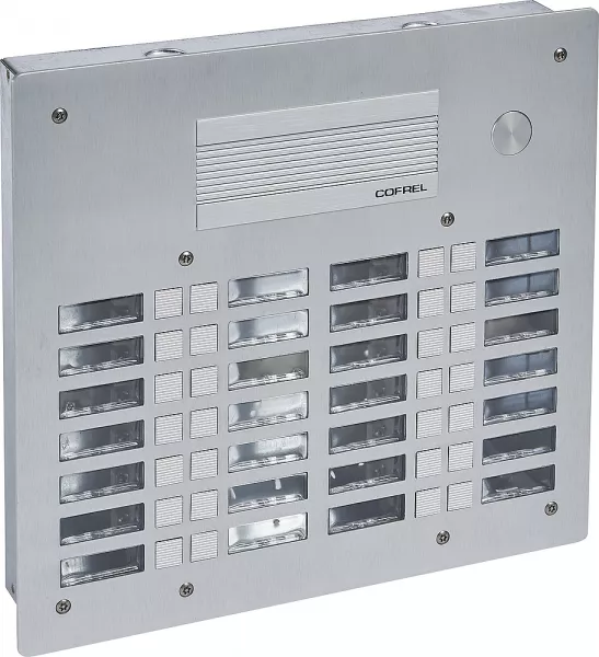 bticino-platine de rue s�rie 300 audio fa�ade alu 4mm 28 appels (308328)