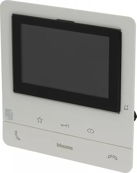 bticino-poste int�rieur �cran 5pouces classe 100 basique + boucle inductive - blanc (bt344662)