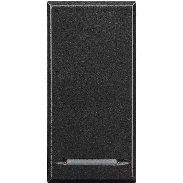 bticino-poussoir � bascule axolute 16ax 250v~ bornes automatiques - anthracite 1 module (hs4055a)