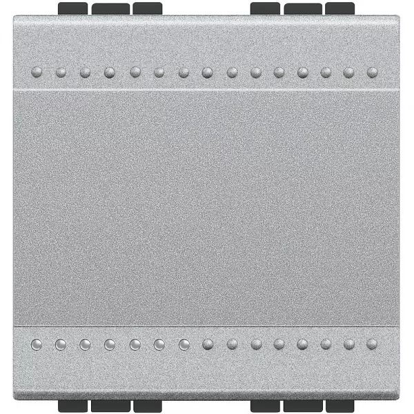 bticino-poussoir � bascule livinglight contact no 10a 250v~ - tech - 2 modules (nt4005m2a)