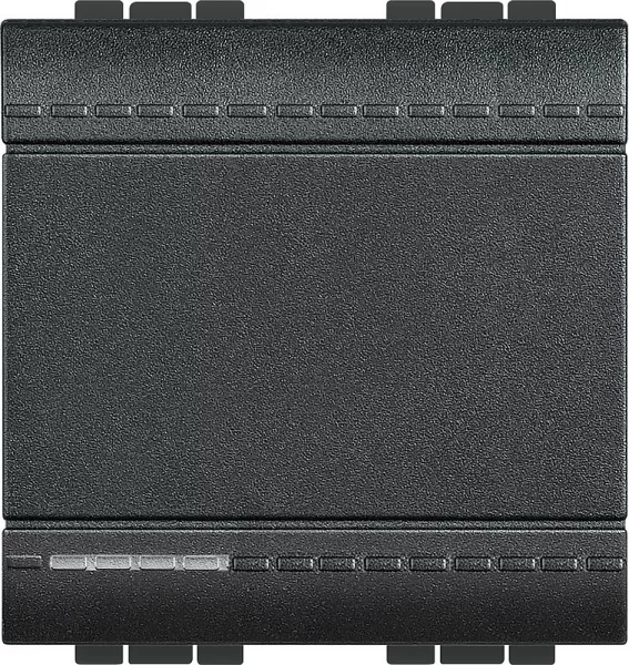 bticino-poussoir � bascule livinglight contact no 10a 250v~ -anthracite -2 modules (l4005m2a)