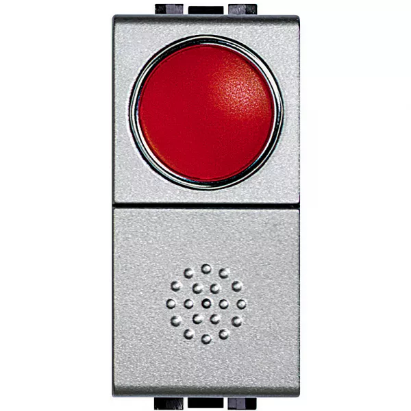 bticino-poussoir � voyant rouge livinglight 10a 250v - tech (nt4038r)