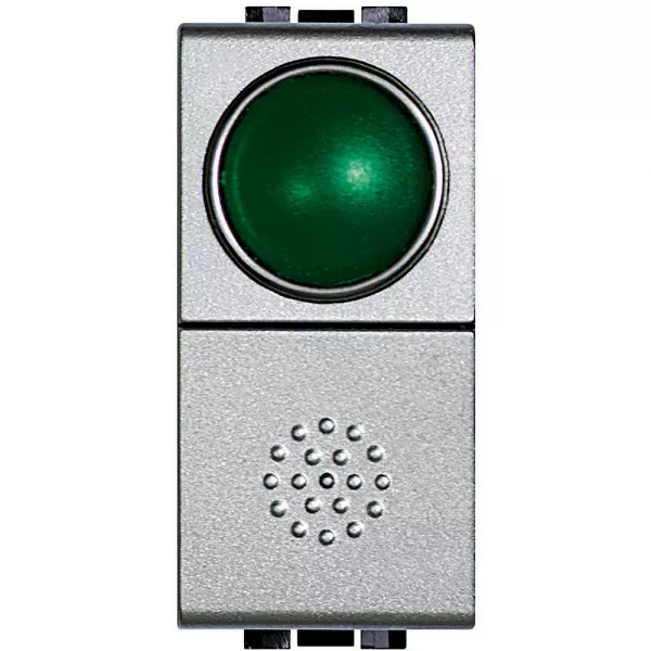 bticino-poussoir � voyant vert livinglight 10a 250v - tech (nt4038v)
