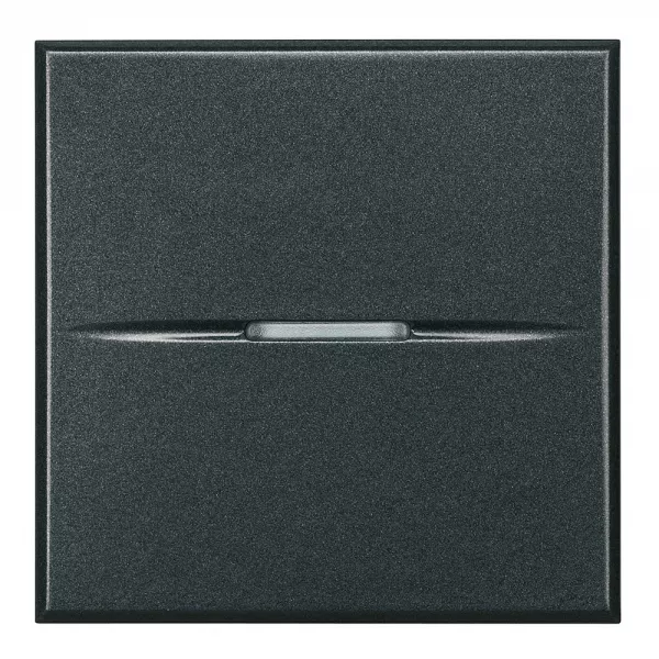 bticino-poussoir axial axolute 10a 250v~ bornes automatiques - anthracite - 2 modules (bths4005m2an)