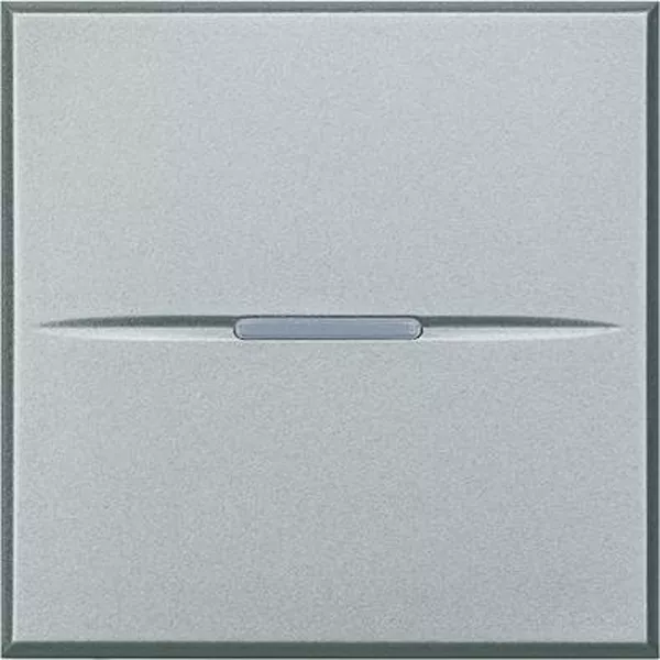 bticino-poussoir axial axolute 10a 250v~ bornes automatiques - finition alu - 2 modules (bthc4005m2an)