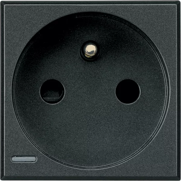 bticino-prise de courant 2p+t axolute � bornes automatiques - anthracite - 2 modules (hs4142an)