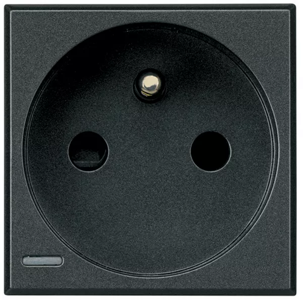 bticino-prise de courant 2p+t axolute bornes � vis - finition anthracite - 2 modules (hs4142)