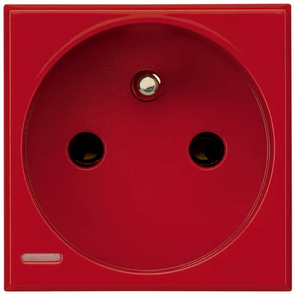 bticino-prise de courant 2p+t axolute bornes � vis rouge - 2 modules (h4142r)