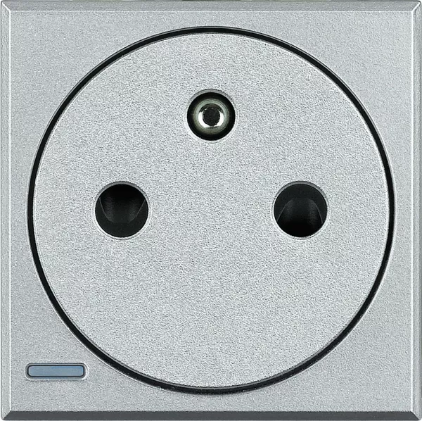 bticino-prise de courant 2p+t surface axolute � bornes automatiques - alu - 2 modules (hc4142af)
