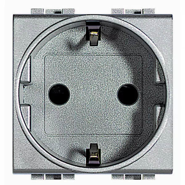 bticino-prise de courant standard germanique 2p+t livinglight - tech - 2 modules (nt4141)