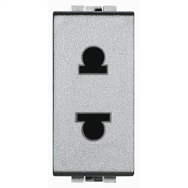 bticino-prise standard europ�en-am�ricain 2p+t livinglight 127v � 250v -tech -1 module (nt4125)