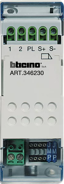 bticino-relais pour g�che 12v= ou pour automatisme de portail (346230)