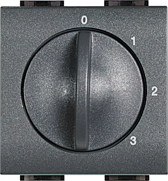 bticino-s�lecteur � commande rotative 16a 250v~ pour vmc livinglight - anthracite 2 mod (l4016)