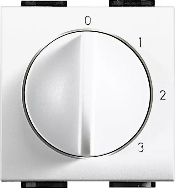 bticino-s�lecteur � commande rotative 16a 250v~ pour vmc livinglight - blanc - 2 modules (n4016)