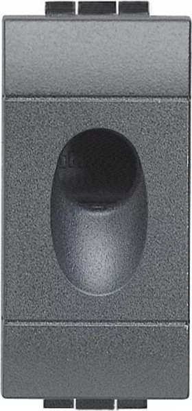 bticino-sortie de c�ble livinglight - anthracite - 1 module (l4953)