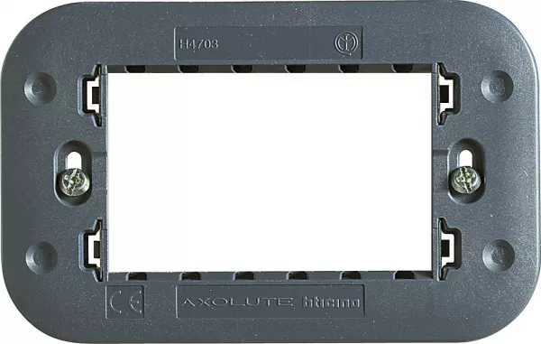 bticino-support de fixation � vis pour plaques axolute 3 modules (h4703)