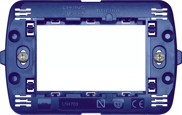 bticino-support de fixation � vis pour plaques livinglight 3 modules (ln4703)