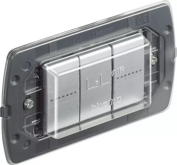 bticino-support de fixation pour plaques livinglight air 3 modules (ln4703c)