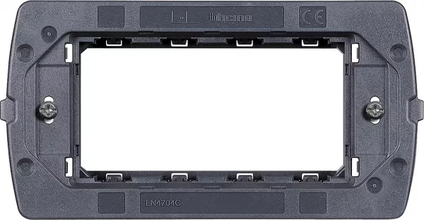 bticino-support de fixation pour plaques livinglight air 4 modules (ln4704c)
