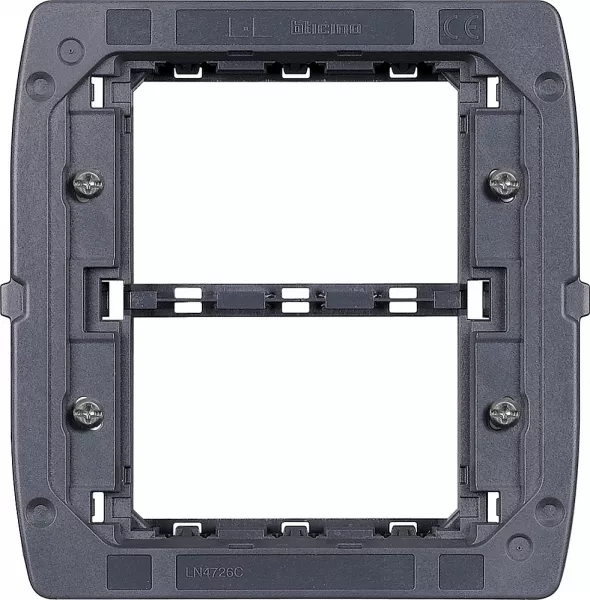bticino-support pour plaques livinglight air 3+3 modules (ln4726c)