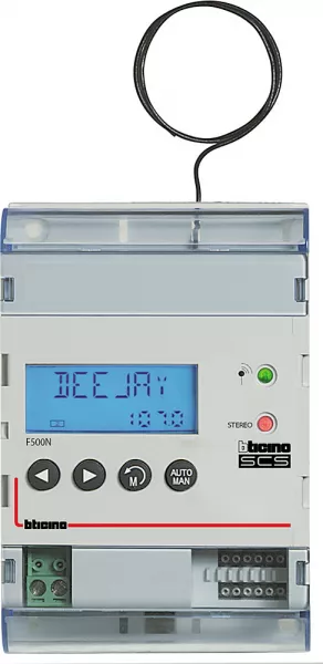 bticino-tuner radio fm st�r�o avec rds bus - 4 modules (f500n)