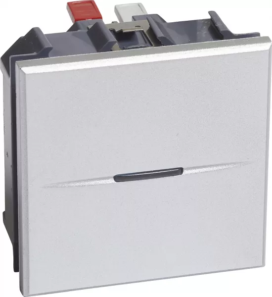bticino-va-et-vient axial axolute 16ax 250v~ bornes automatiques - alu 2 modules (bthc4003m2an)