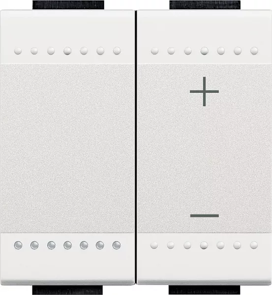 bticino-variateur basique 2 fils sans neutre livinglight - blanc - 2 modules (n4408n)