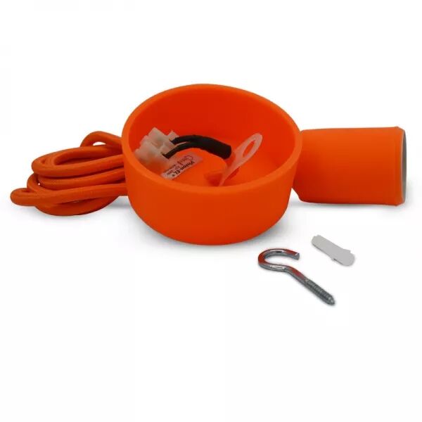 &BUTTERFLY E27 DOUILLE SILICON + CABLE 2M ORANGE