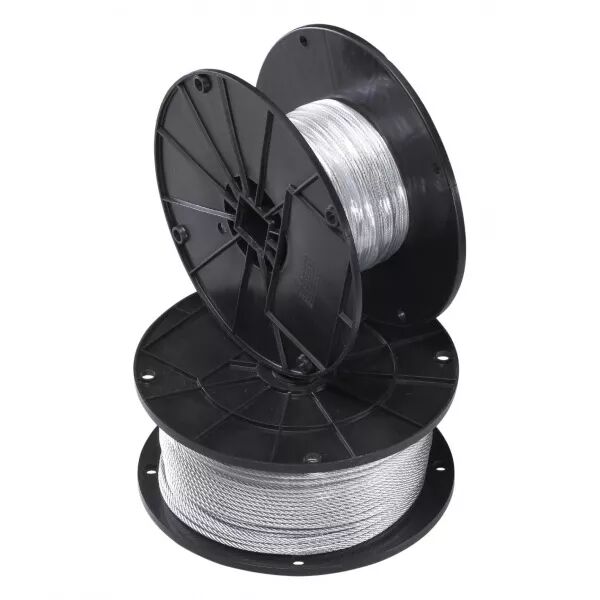 C�ble de suspension acier galvanis� diam�tre 2,0 mm, charge 50 Kg, long 100m (861345)
